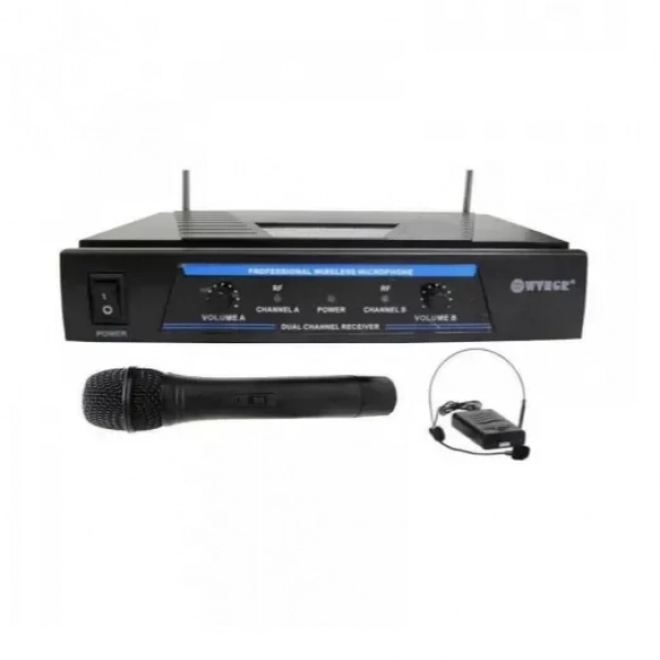 Επαγγελματική συσκευή Karaoke VHF με δύο ασύρματα μικρόφωνα DIGITAL WVNGR WG-007