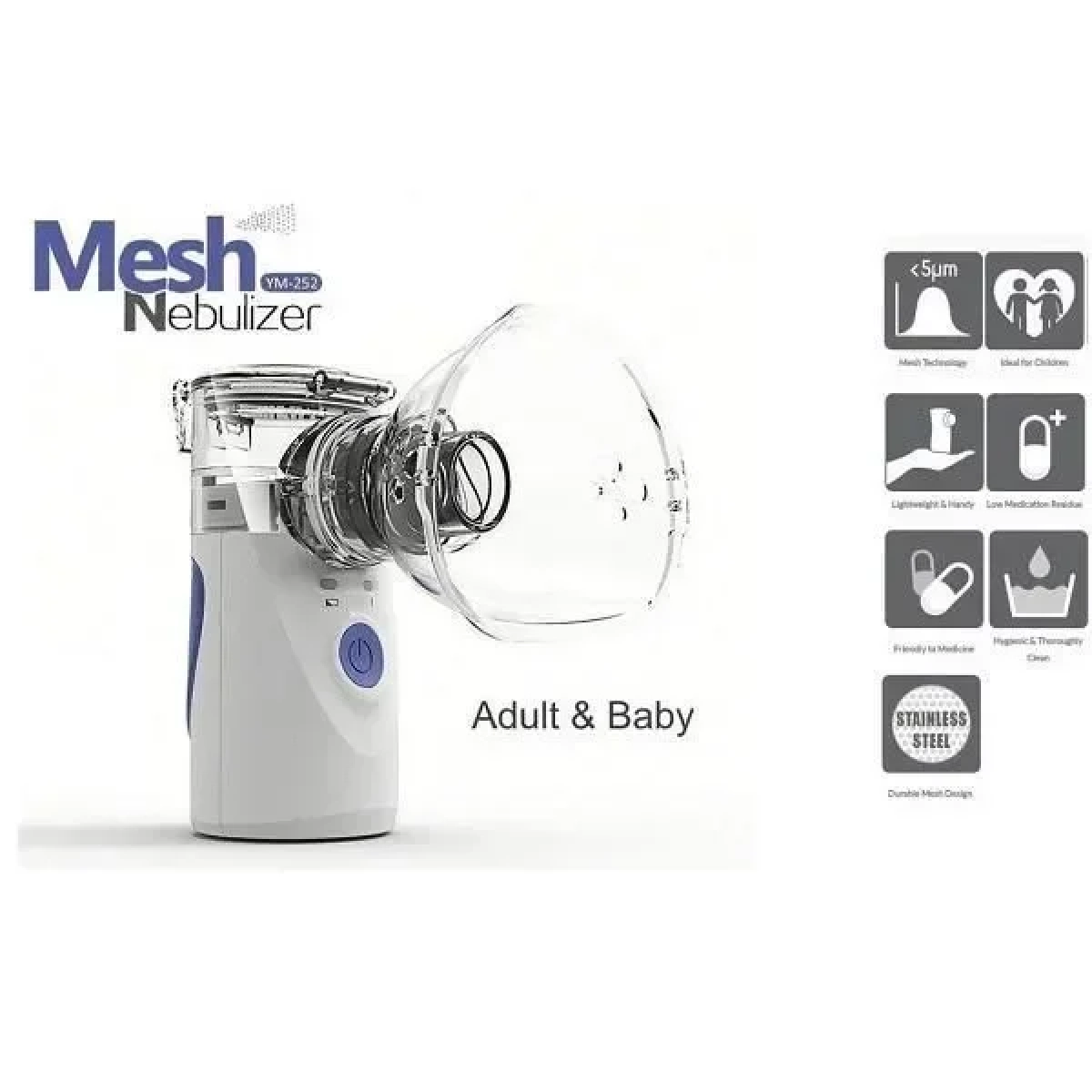 Φορητός Νεφελοποιητής Νέας Τεχνολογίας - Mesh Nebulizer ΥΜ-252