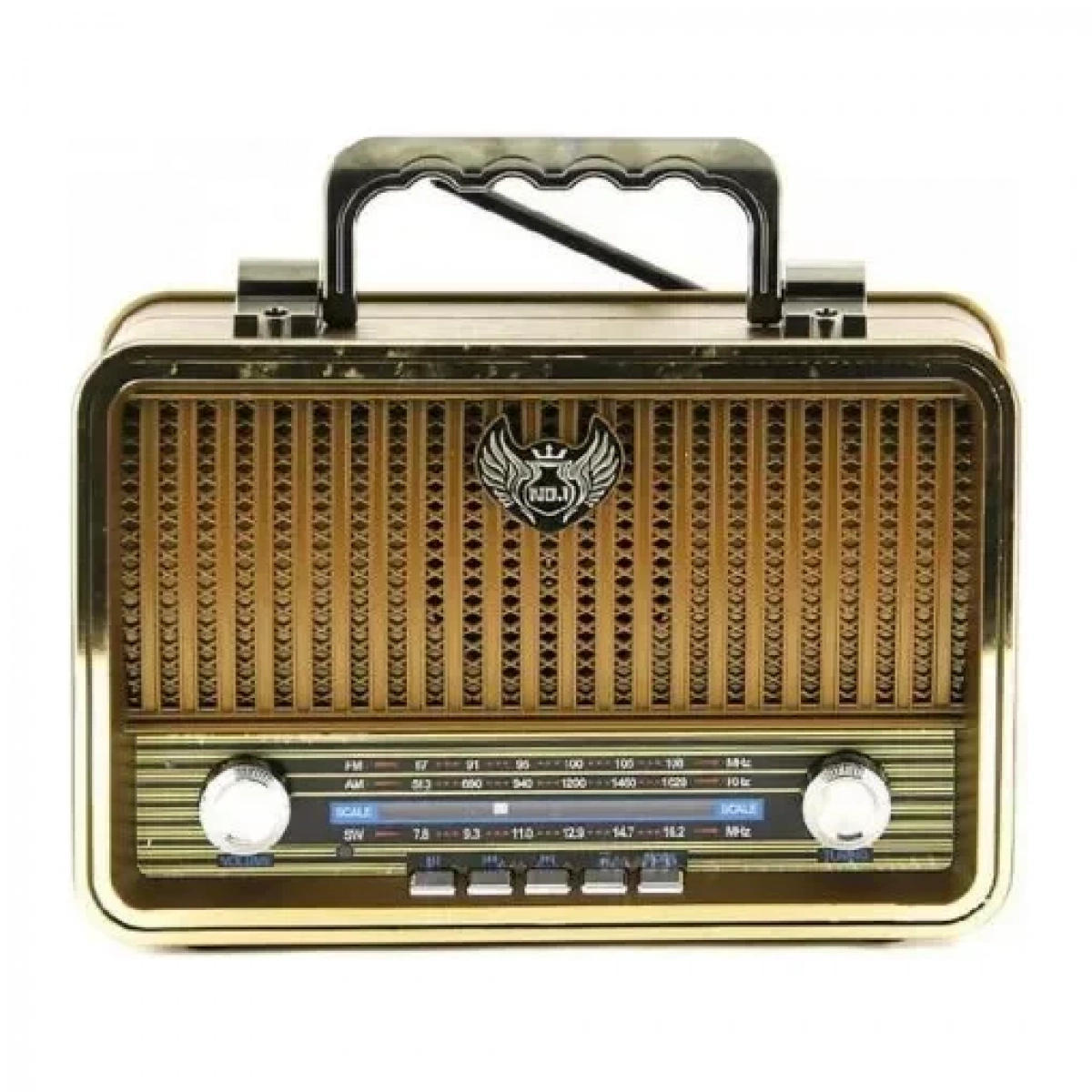 Ηχείο Bluetooth Kemai MD-1909BT, σε καφέ χρώμα