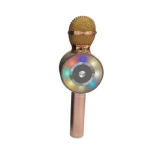 Wster WS-669 Ασύρματο Bluetooth Μικρόφωνο με Ενσωματωμένο Ηχείο & Disco LED – Ρόζ