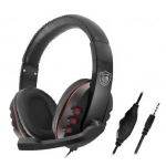 Ενσύρματα Ακουστικά Gaming με Μικρόφωνο GM-002, σε μαύρο/κόκκινο χρώμα