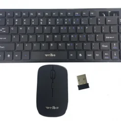 Ασύρματο σετ Αδιάβροχο Πληκτρολόγιο και Ποντίκι WB-8068, σε μαύρο χρώμα