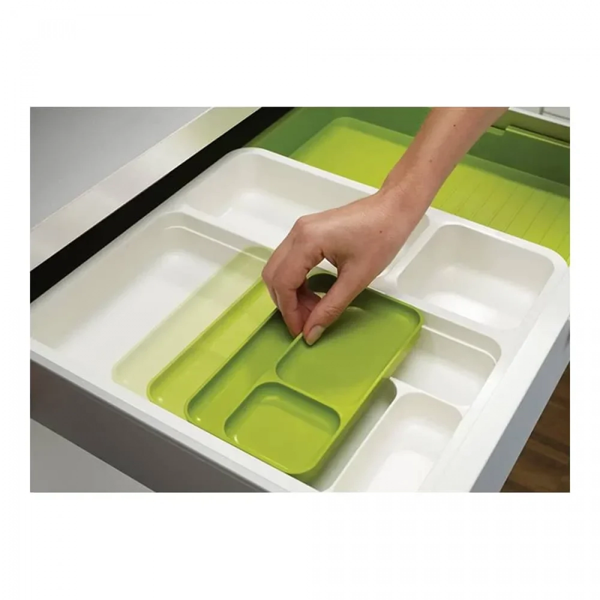 Θήκη Οργάνωσης Συρταριού Super Drawer Store Expandable Drawer Organizer Σε Πράσινο Χρώμα