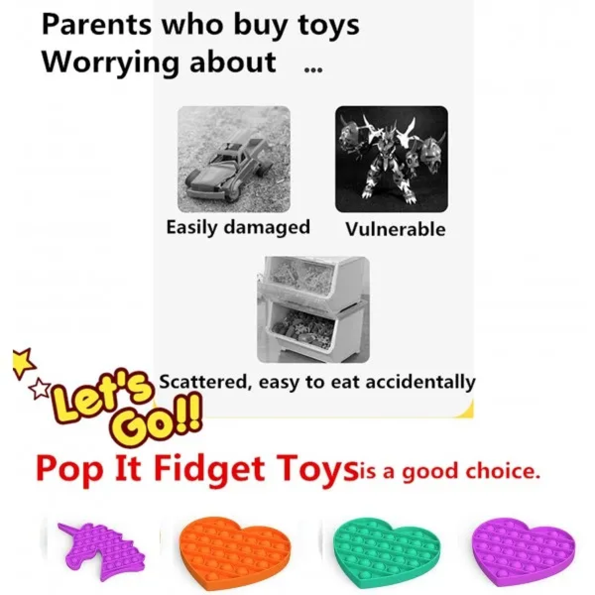 Push Pop It Bubble Fidget Toy Stress Reliever Οκτάγωνο - Image 7