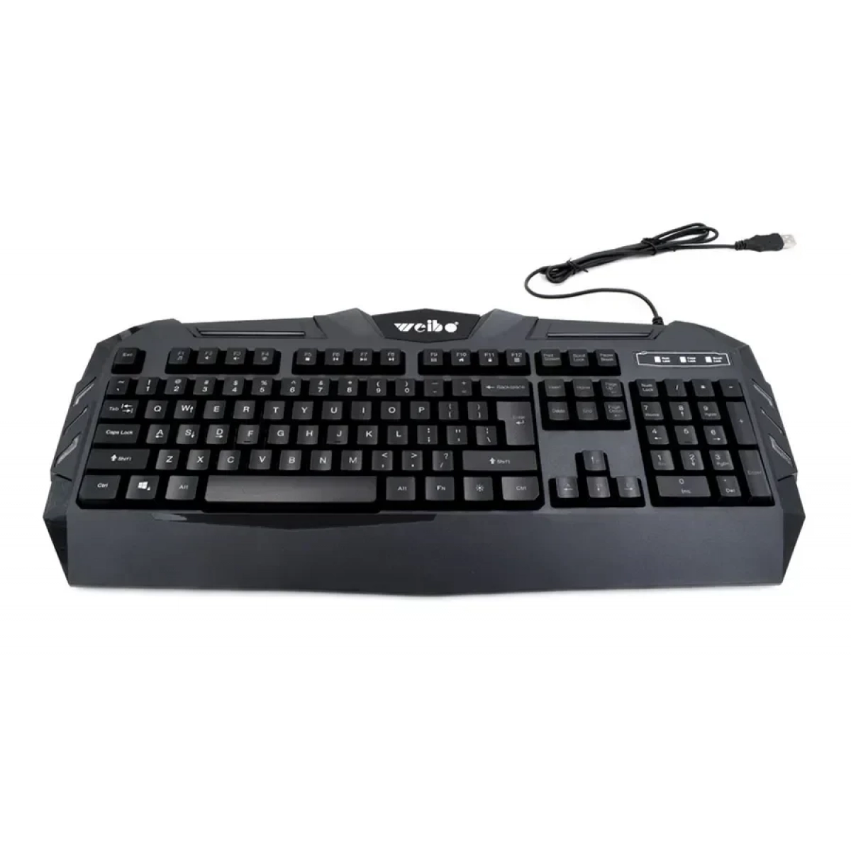 Gaming σετ πληκτρολόγιο USB με Backlight Φωτισμό RGB και ποντίκι Weibo WB-520
