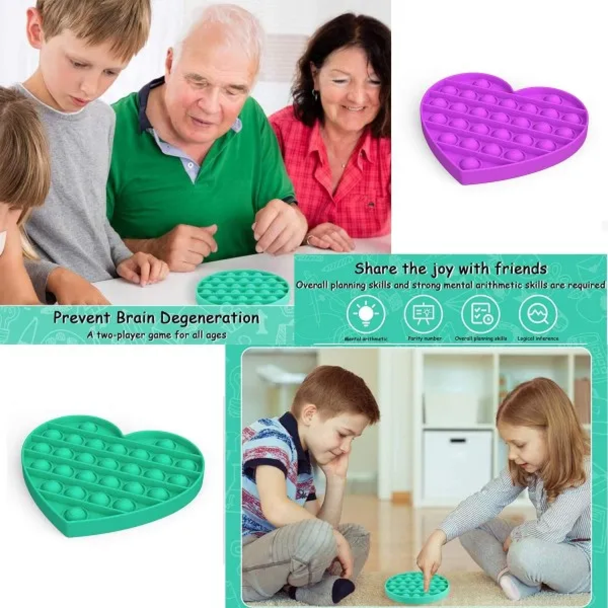 Push Pop It Bubble Fidget Toy Stress Reliever Οκτάγωνο - Image 5
