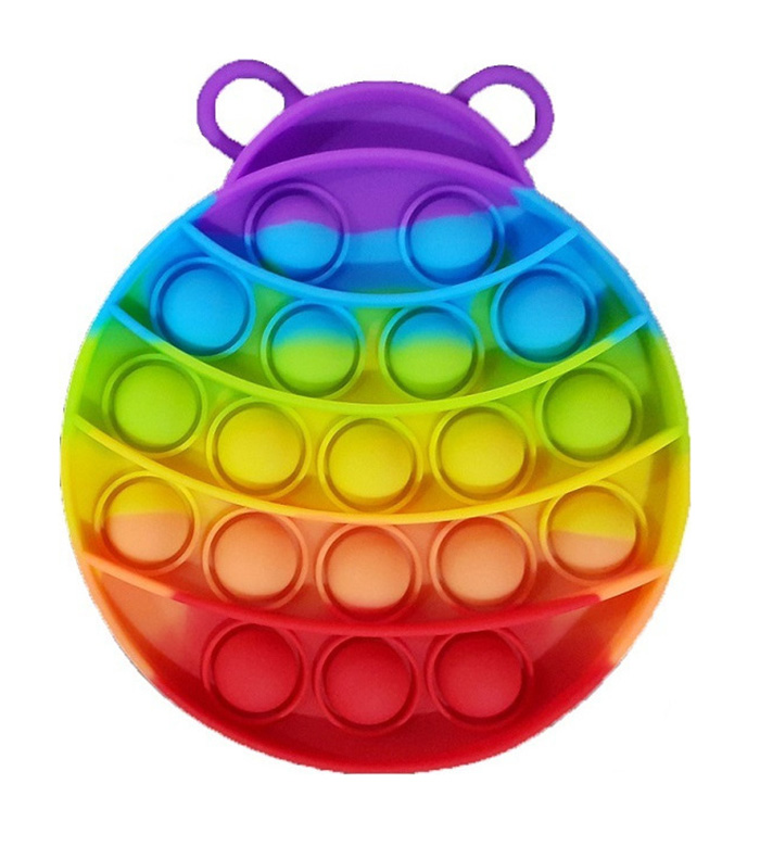 Push Pop It Bubble Fidget Toy Stress Reliever Rainbow Colours Μέλισσα