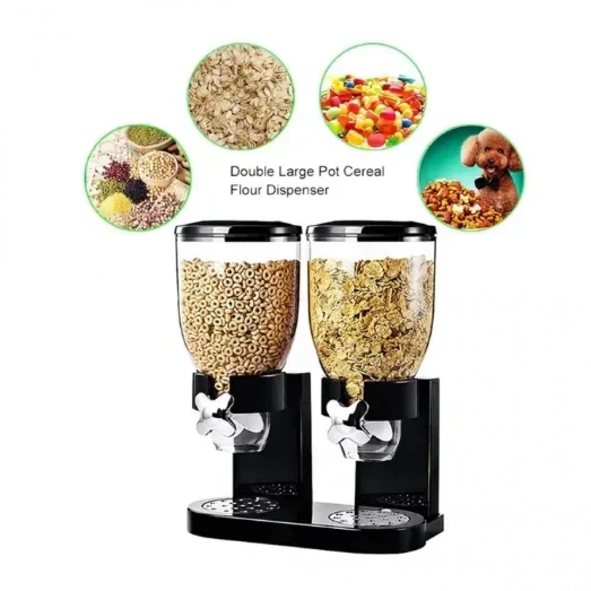 Διανομέας Δημητριακών Double Cereal Dispenser 2x500ml (GV-901)