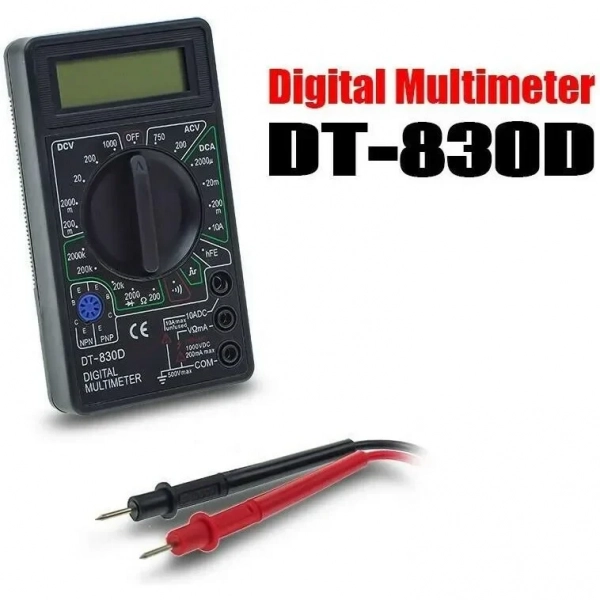 DT-830D Ψηφιακό Πολύμετρο με Μέτρηση AC / DC / Αντίστασης Μαύρο