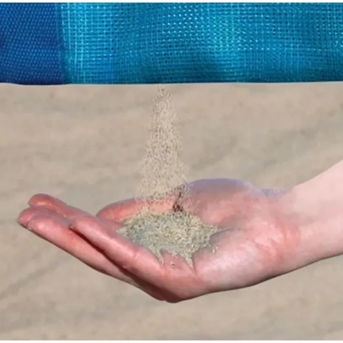 Έξυπνη Ψάθα Παραλίας 200x200cm - Sand Leakage Beach Mat-Sand Free Mat, σε γαλάζιο χρώμα