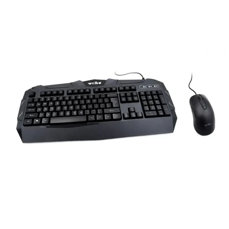 Gaming σετ πληκτρολόγιο USB με Backlight Φωτισμό RGB και ποντίκι Weibo WB-520