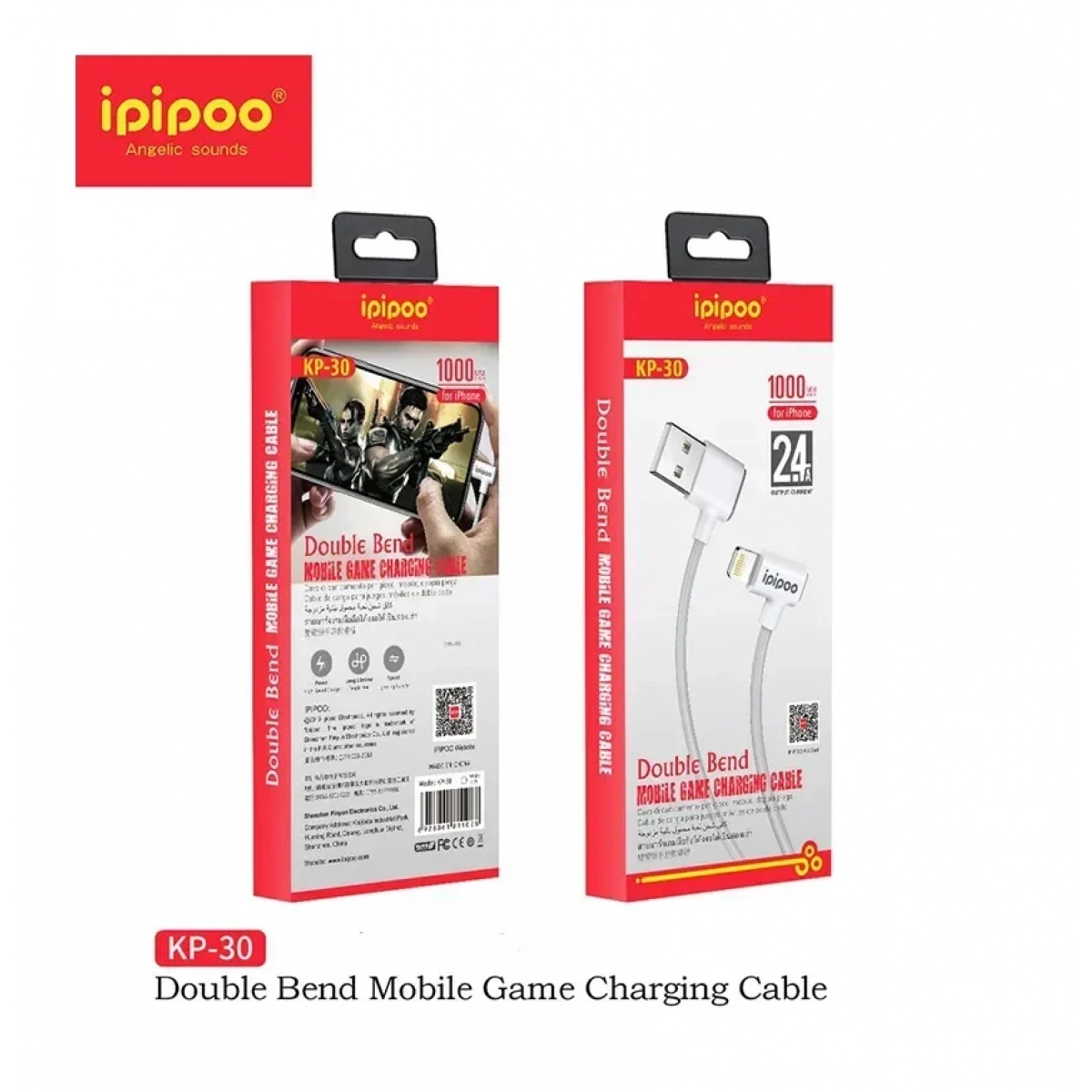Καλώδιο Φόρτισης και Μεταφοράς Ipipoo KP-30 Fast Charging Lightning 1M