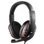 Ενσύρματα Ακουστικά Gaming με Μικρόφωνο GM-002, σε μαύρο/κόκκινο χρώμα