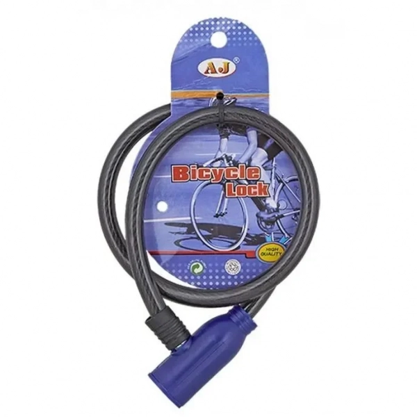 Κλειδαριά Ποδηλάτου Μικρή 80cm Φ10mm 96-490 Μπλε