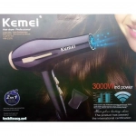Πιστολάκι Μαλλιών 3000W Kemei KM-2376 Μαύρο
