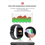 Smartwatch ρολόι T96 με Bluetooth, Μέτρηση Παλμών, Καταγραφή Βημάτων και Ύπνου, Αδιάβροχο IP67 (Μαύρο)