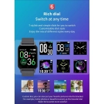 Smartwatch ρολόι T96 με Bluetooth, Μέτρηση Παλμών, Καταγραφή Βημάτων και Ύπνου, Αδιάβροχο IP67 (Μαύρο)