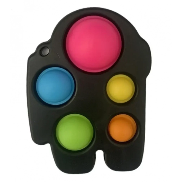 Push Pop It Bubble Fidget Toy Stress Reliever Ρομπότ ΜΑΥΡΟ
