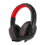 Ενσύρματα Stereo Ακουστικά Gaming KOMC K4 με Μικρόφωνο, σε κόκκινο/μαύρο χρώμα