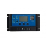 Ρυθμιστής Φόρτισης PWM 30A 12/24V με Οθόνη και Διπλή Θύρα USB