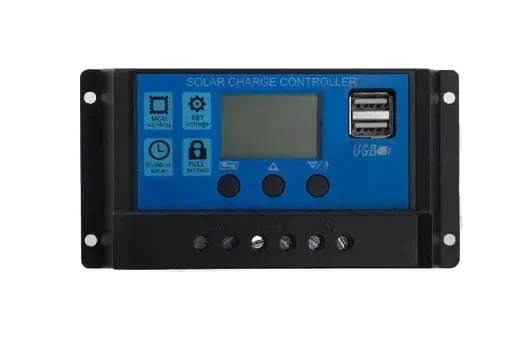 Ρυθμιστής Φόρτισης PWM 30A 12/24V με Οθόνη και Διπλή Θύρα USB