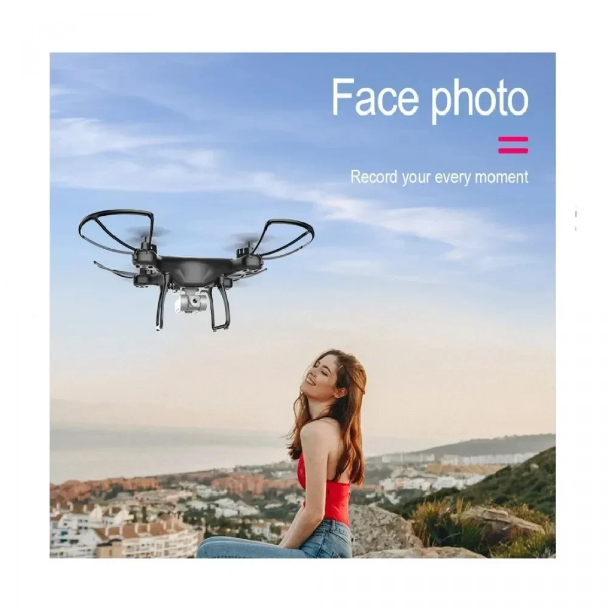 Πτυσσόμενο Τετρακόπτερο Drone με Dual HD Camera, 6-Axis Gyro R/C, Zheng Fei Toys F82, σε μαύρο χρώμα