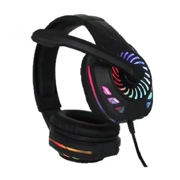 Ενσύρματα Stereo Ακουστικά Gaming KOMC KM666 με Μικρόφωνο, σε μαύρο χρώμα