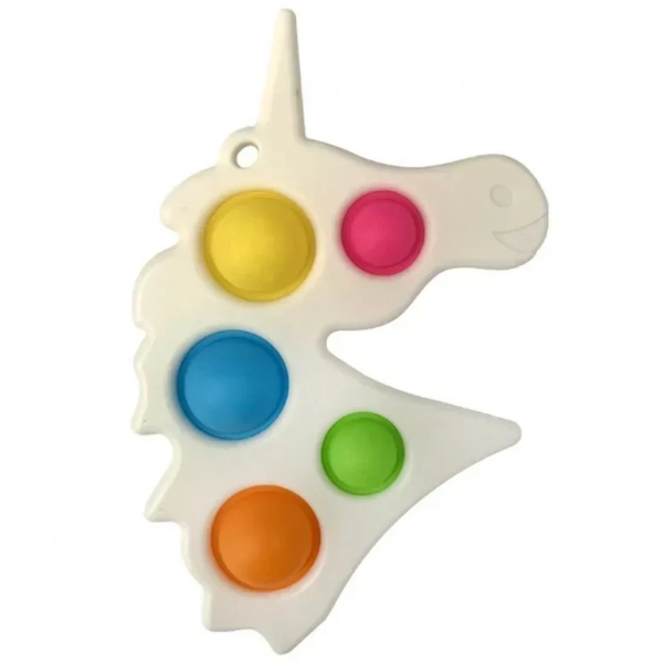 Push Pop It Bubble Fidget Toy Stress Reliever Μονόκερως ΑΣΠΡΟ