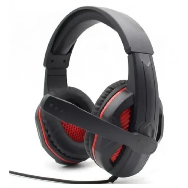 Ενσύρματα Stereo Ακουστικά Gaming GM010 με Μικρόφωνο, σε κόκκινο/μαύρο χρώμα
