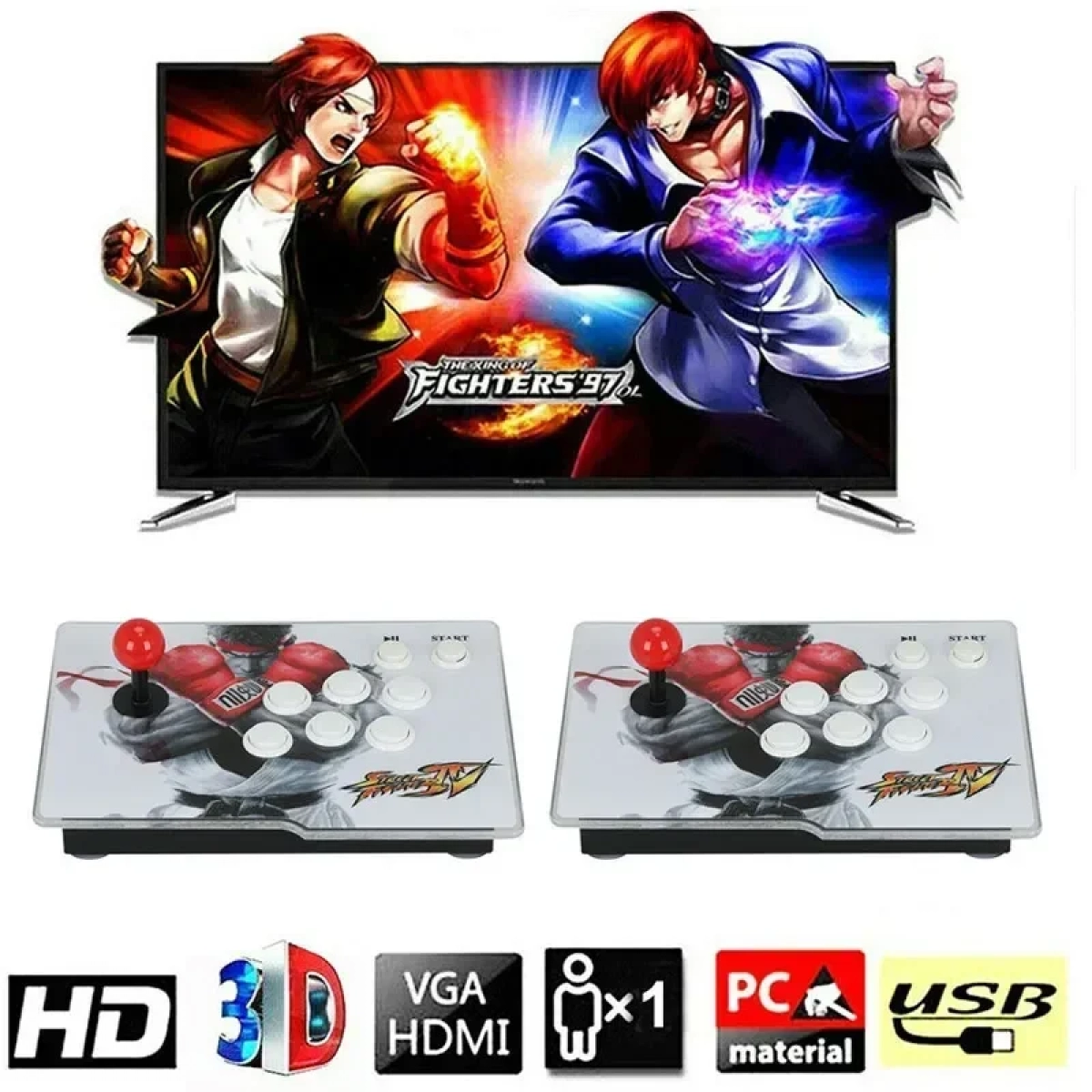 Κονσόλα Ρετρό Arcade Game Μονό Joystick και 3000+ Παιχνίδια