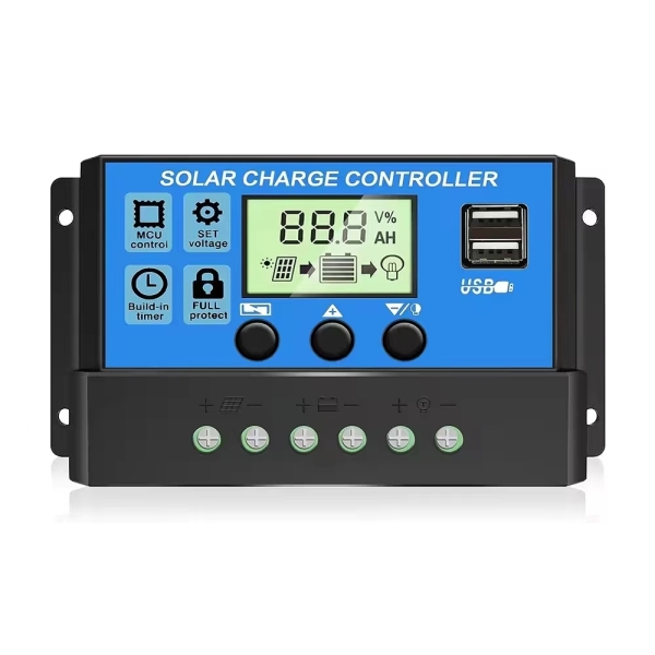 PWM Solar Charge Controller 30A 12V/24V για Ηλιακά Συστήματα, Μπαταρίες Λιθίου & Μολύβδου FD4124
