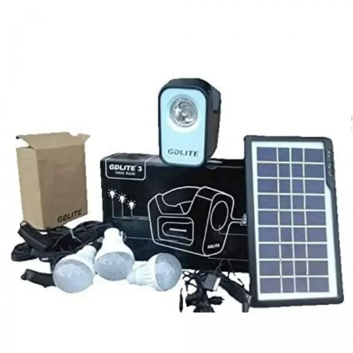 GDPLUS GD-11 Ηλιακό Σύστημα Φωτισμού με Τηλεχειρισμό: Πάνελ 3,5W, Μπαταρία, Προβολέας 400LM & 3 LED Λάμπες 150 Lumens - Photo10