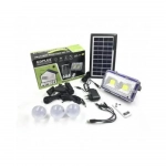 GDPLUS GD-11 Ηλιακό Σύστημα Φωτισμού με Τηλεχειρισμό, Πάνελ 3,5W, Προβολέα 400LM & 3 LED Λάμπες 150 Lumens - Image 4