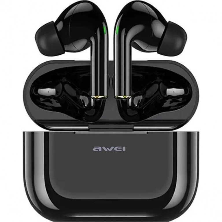 Ασύρματα In Ear Ακουστικά Bluetooth με Βάση Φόρτισης Awei T29, σε μαύρο χρώμα