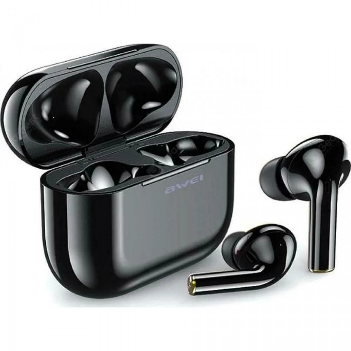 Ασύρματα In Ear Ακουστικά Bluetooth με Βάση Φόρτισης Awei T29, σε μαύρο χρώμα