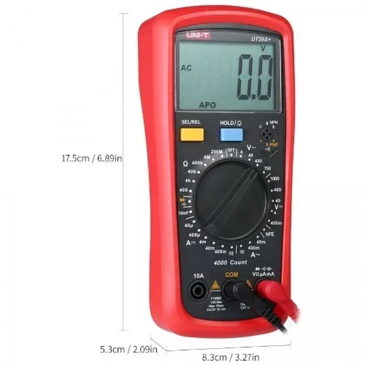 Ψηφιακό Πολύμετρο με Οθόνη LCD Uni-T UT39A+