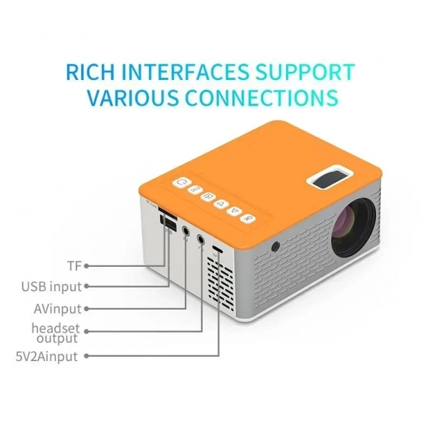 Προβολέας βίντεο Mini Portable LED Video Projector WiFi Projector UC28D 16.7M Video Home Cinema Movie Game Cinema Office
