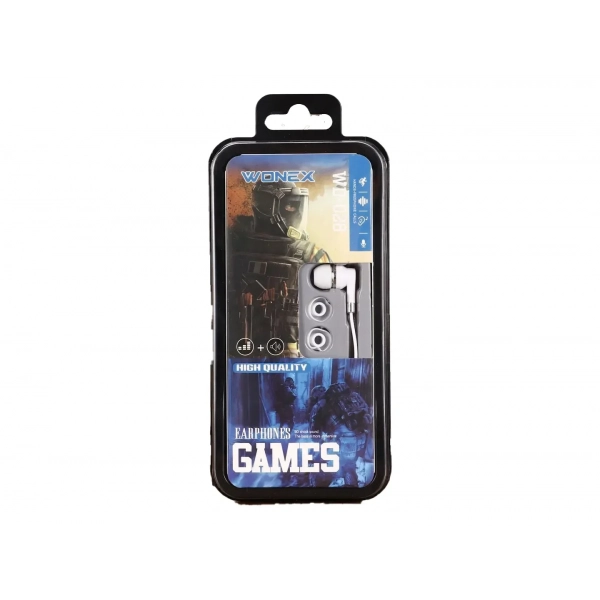 Ενσύρματα Ακουστικά GAMES GM028, σε λευκό χρώμα