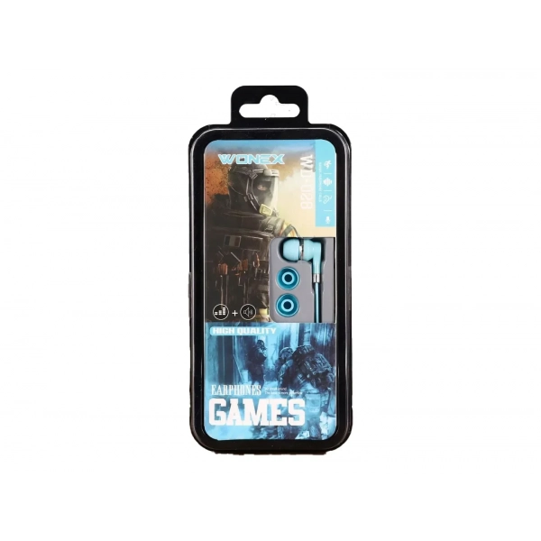 Ενσύρματα Ακουστικά GAMES GM028, σε γαλάζιο χρώμα