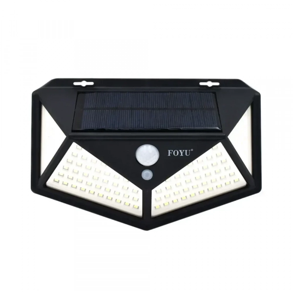 Ηλιακό Φωτιστικό με Ανιχνευτή Κίνησης 212 LED 30W FOYU FO-TA002 – Μαύρο