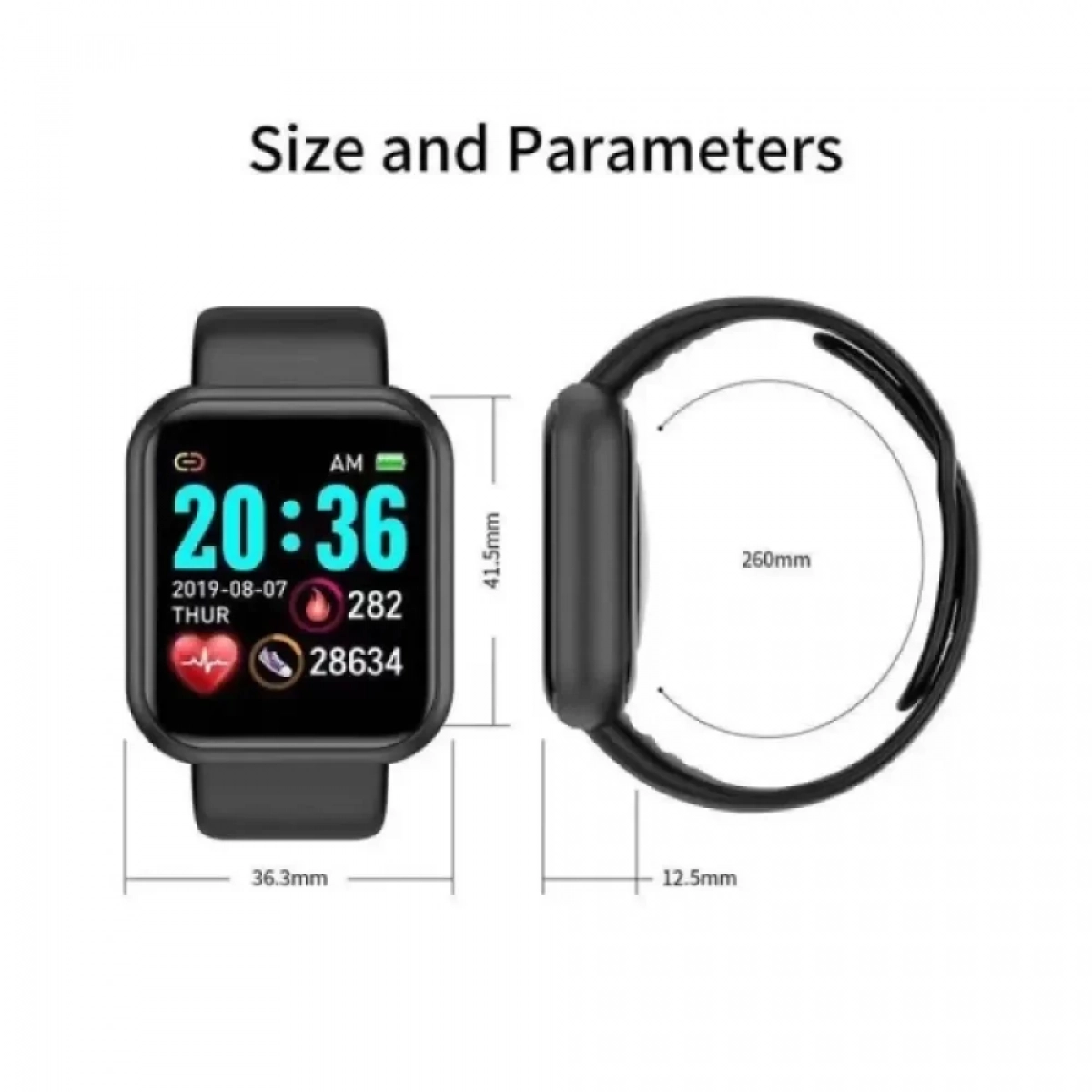 Y68 Smart Watch – Fitness Tracker, Λευκό