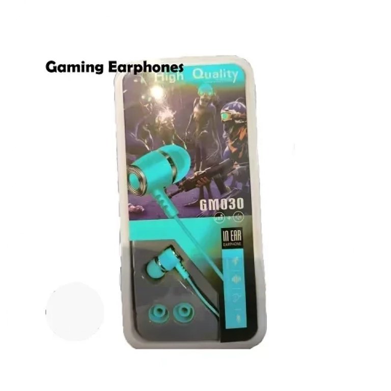 Ενσύρματα Ακουστικά IN EAR GM030, σε γαλάζιο χρώμα