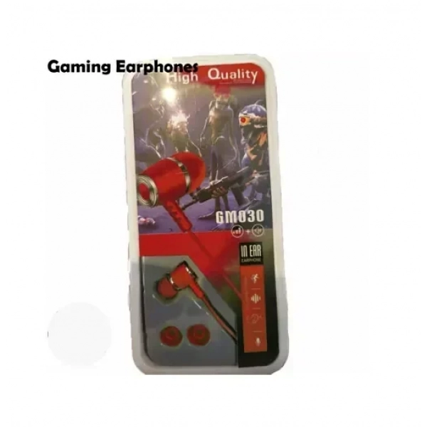 Ενσύρματα Ακουστικά IN EAR GM030, σε κόκκινο χρώμα