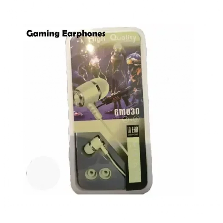 Ενσύρματα Ακουστικά IN EAR GM030, σε λευκό χρώμα