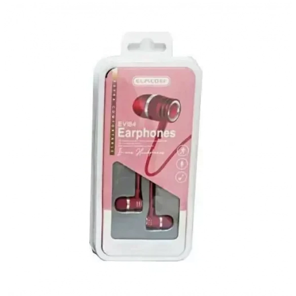 Elmcoei EV184 In-ear Handsfree με Βύσμα 3.5mm Κόκκινο