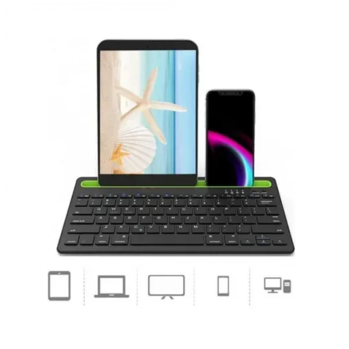 Ασύρματο Πληκτρολόγιο Bluetooth Andowl Q-812 Με Βάση Στήριξης Αγγλικό US - Image 4
