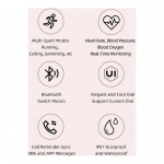 AWEI H6 - Heart Rate Smart Watch Sport Modes IPX67 Waterproof-Μαυρο