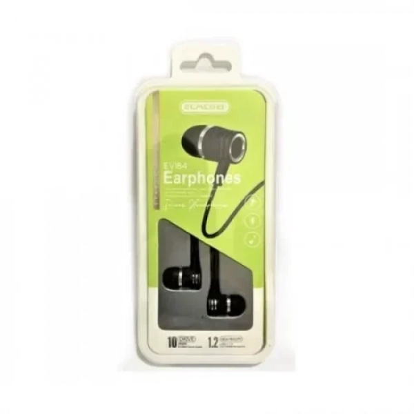 Elmcoei EV184 In-ear Handsfree με Βύσμα 3.5mm Μαύρο