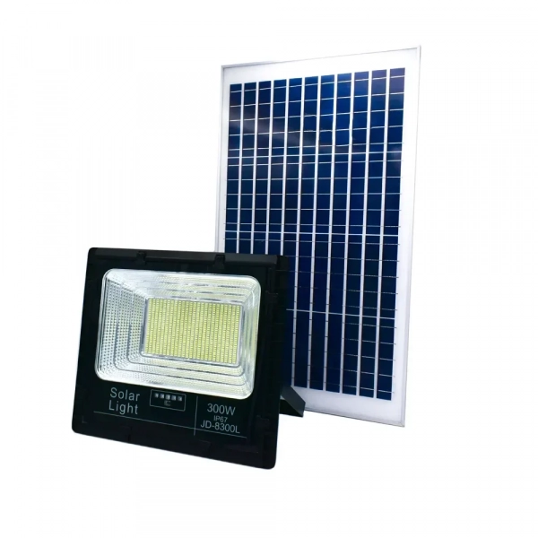 Ηλιακός Προβολέας 696LED Αλουμινίου 300W IP67 JD-8300L - Μαύρο