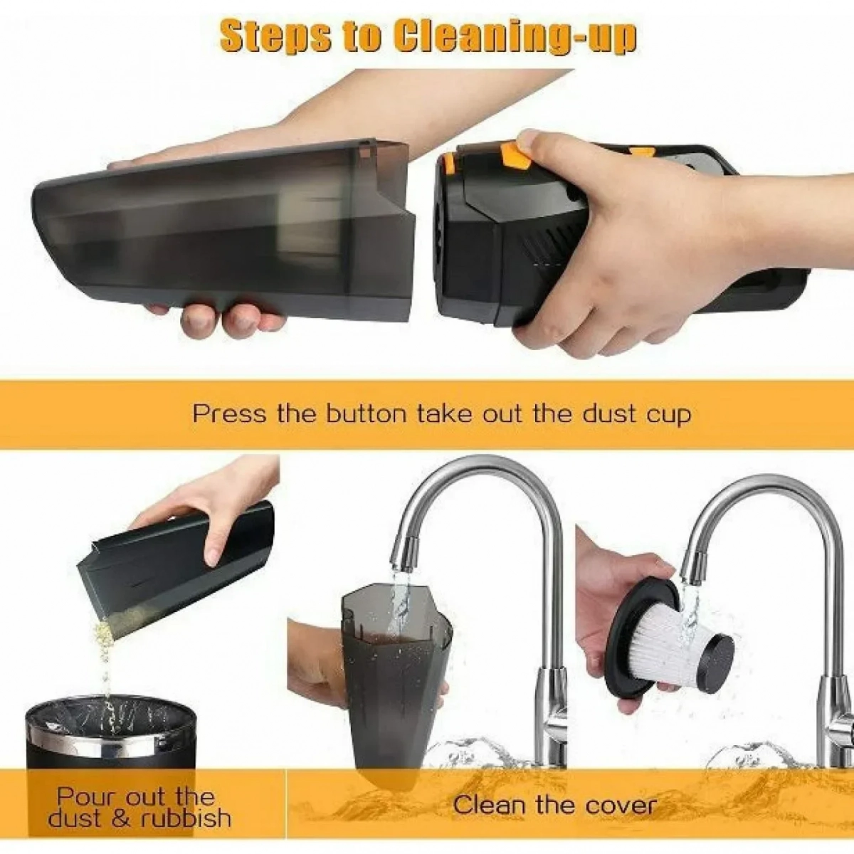 Ηλεκτρική σκούπα αυτοκινήτου, DC 12V 120W wireless vacuum cleaner carsun C1398